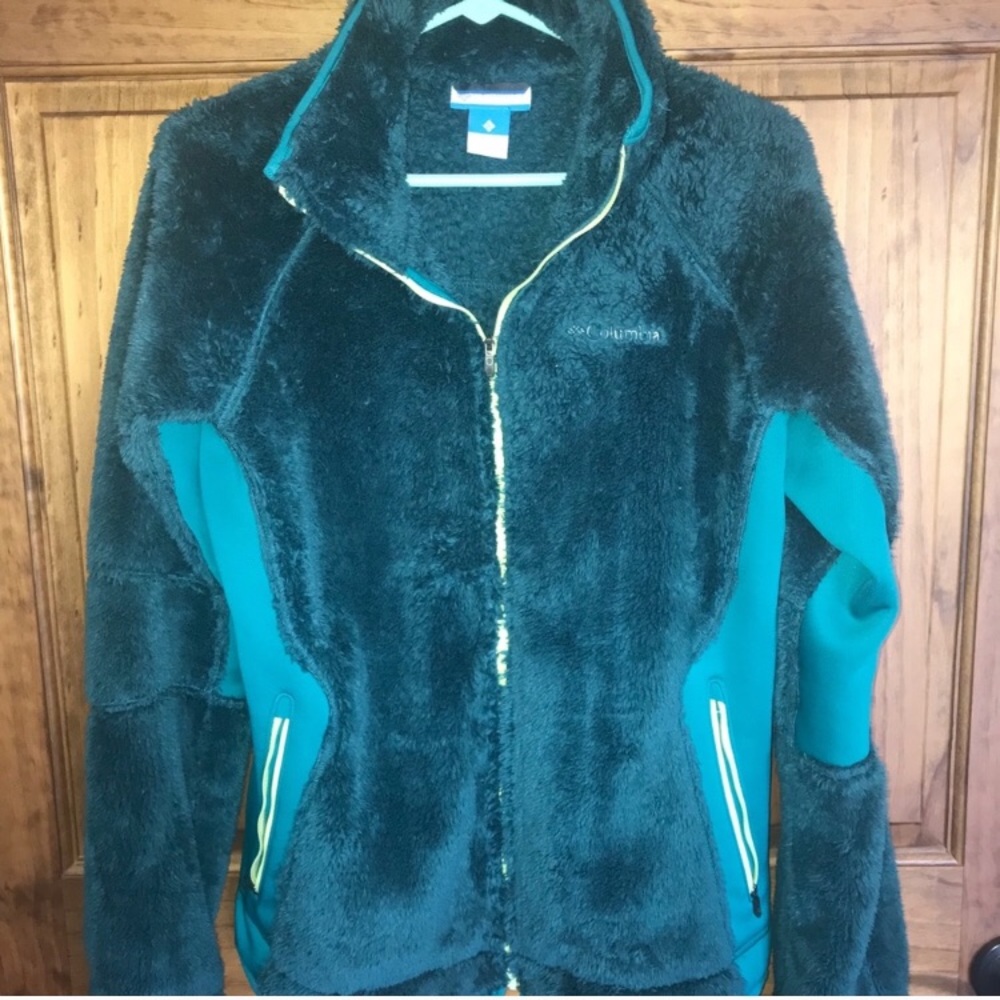 Columbia Teal Sherpa Zip Up Jacket